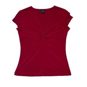 Red twist front tshirt y2k FANG